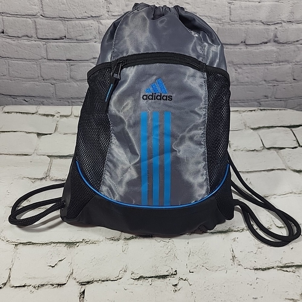 ADIDAS Backpack Back Pack Sackpack Sack Bookbag Book Bag Gym Beach Duffle Bag‎